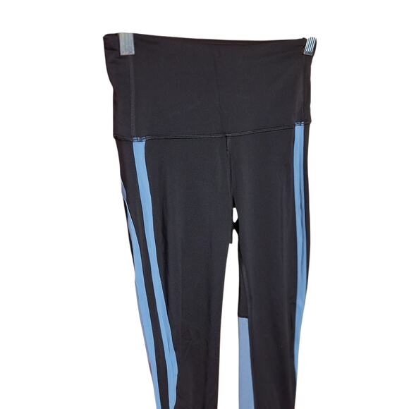Lululemon high rise size 4 Zip the line crop legging black / utility blue 23" - Picture 7 of 10